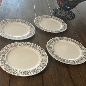 Coventry Fine China Japan Laurent 653 Dinner Plates Set of 4 Vintage